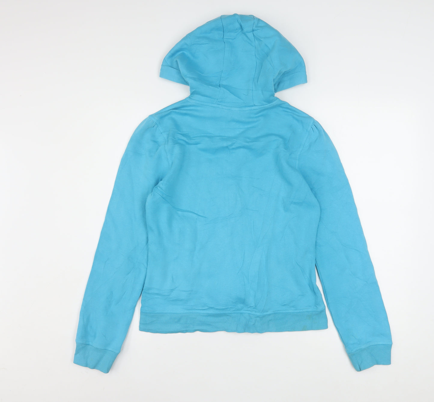 Adidas Neo Womens Blue Full Zip Hoodie Size 12 Cotton Blend