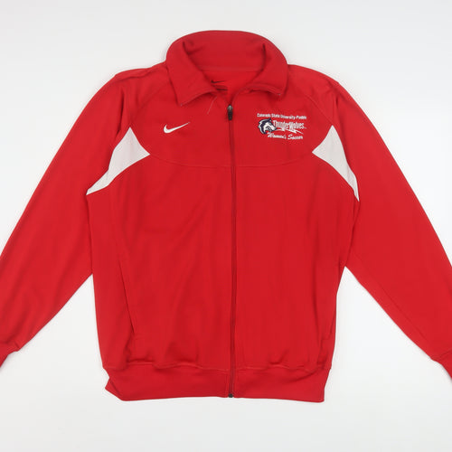 Nike Men's Red XL Polyester Track Jacket Athletic Soccer ThunderWolves
