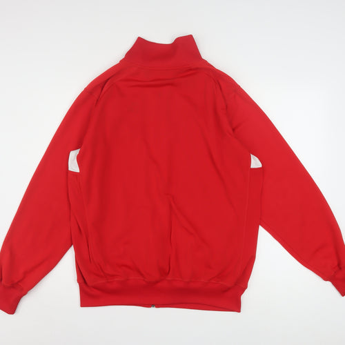 Nike Men's Red XL Polyester Track Jacket Athletic Soccer ThunderWolves