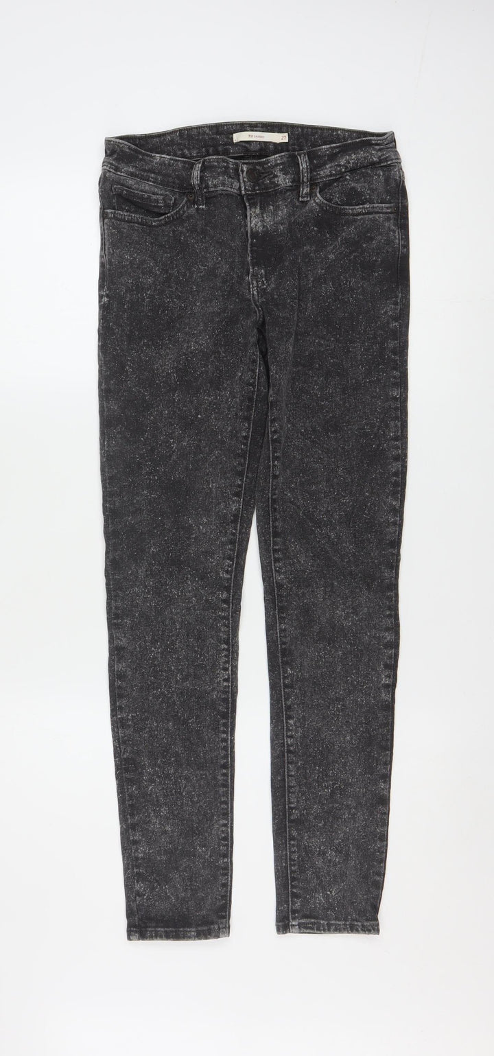 Levi's Women Black 711 Skinny Jeans Size 27 Slim Fit