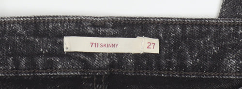 Levi's Women Black 711 Skinny Jeans Size 27 Slim Fit