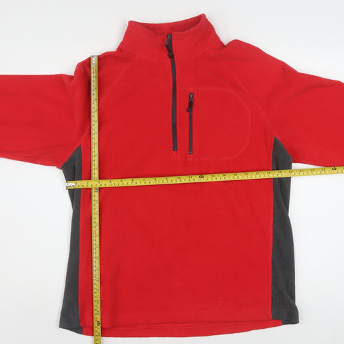 Starter Men's Red 1/2 Zip Fleece Sweatshirt Size M
