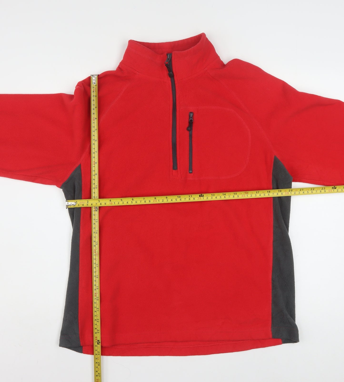 Starter Men's Red 1/2 Zip Fleece Sweatshirt Size M