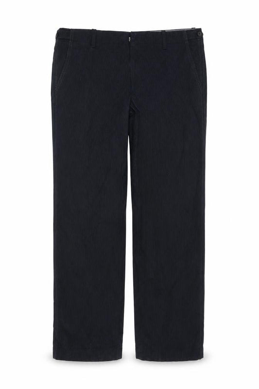 Front view of Hugo Boss Men’s Black Pinstripe Cotton Dress Pants, size 54R