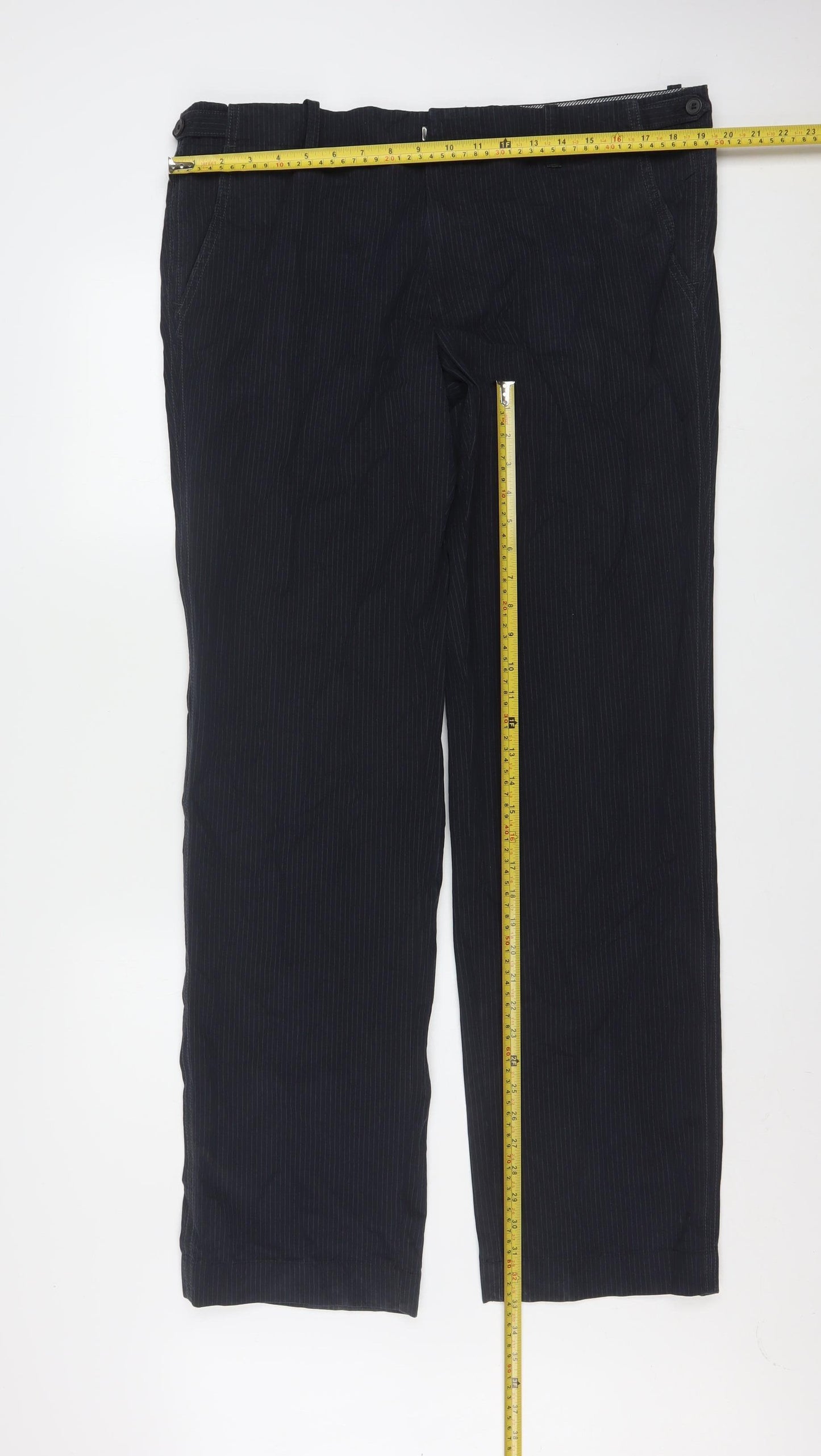 Hugo Boss Men’s Black Pinstripe Cotton Dress Pants Size 54R