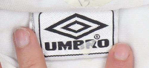 Umbro Boys White Blue Track Jacket 11 Years Full Zip Retro 90s Sportswear