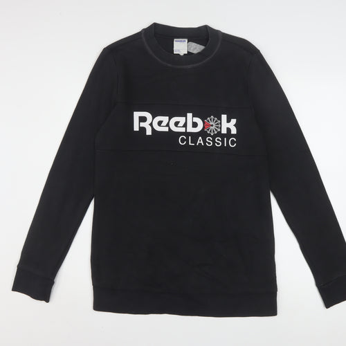 Reebok Classic Black Cotton Blend Women's Sweatshirt Size S
