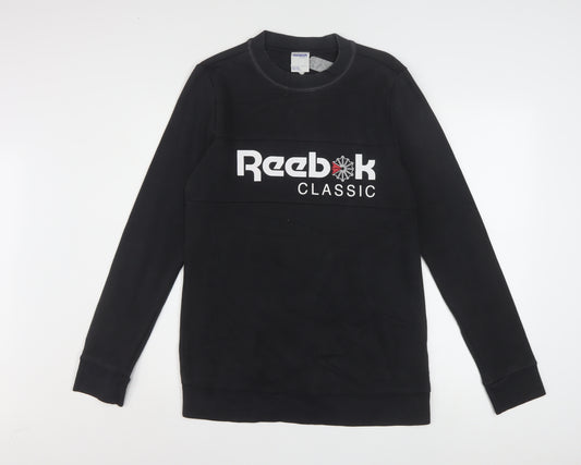 Reebok Classic Black Cotton Blend Women's Sweatshirt Size S