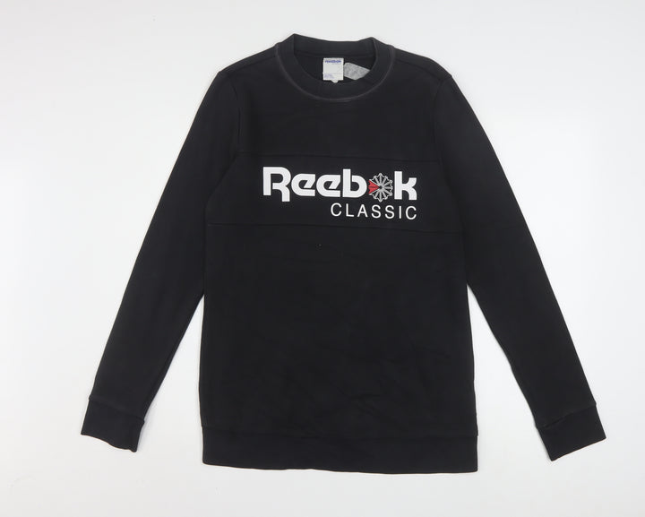 Reebok Classic Black Cotton Blend Women's Sweatshirt Size S