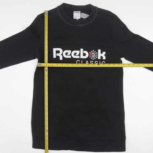 Reebok Classic Black Cotton Blend Women's Sweatshirt Size S