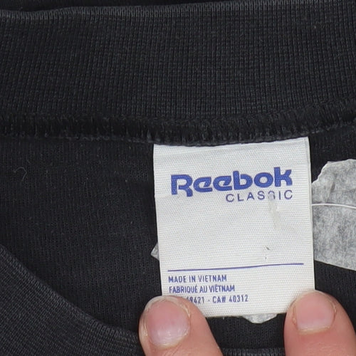Reebok Classic Black Cotton Blend Women's Sweatshirt Size S