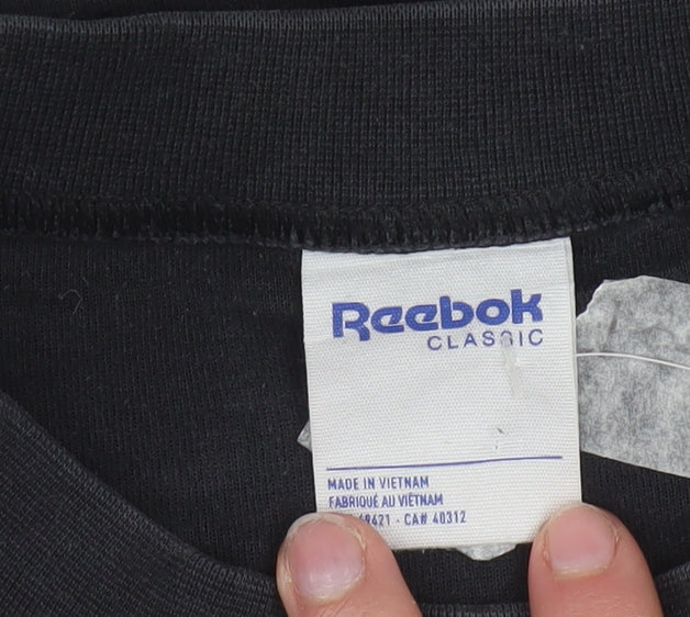 Reebok Classic Black Cotton Blend Women's Sweatshirt Size S