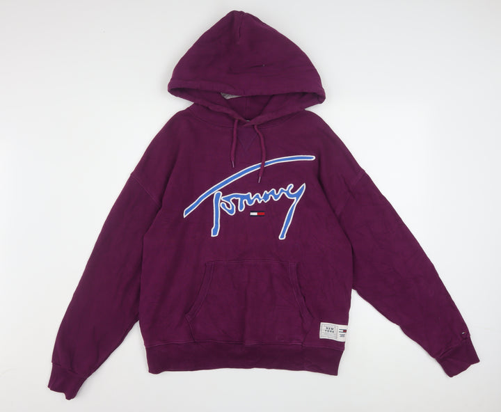 Tommy Jeans Women's Purple Cotton Pullover Hoodie Size S