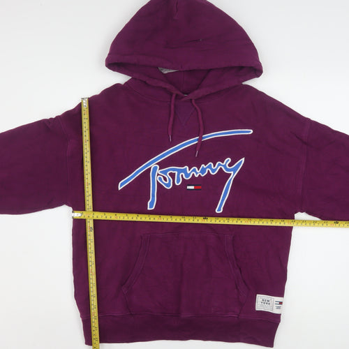 Tommy Jeans Women's Purple Cotton Pullover Hoodie Size S