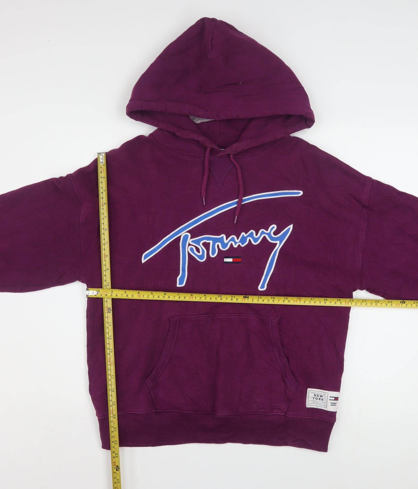 Tommy Jeans Women's Purple Cotton Pullover Hoodie Size S
