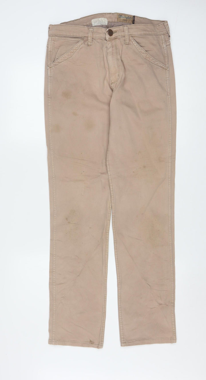 Wrangler Men's Beige Straight Fit Jeans W31 L34 Greensboro