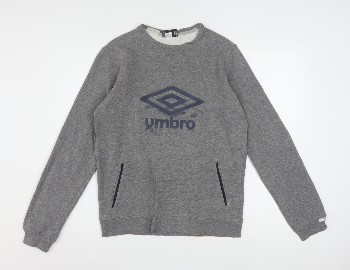 Umbro Men's Grey Crew Neck Pullover Sweatshirt Size S