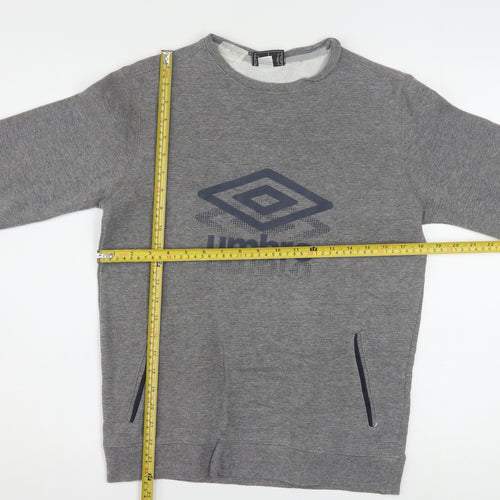 Umbro Men's Grey Crew Neck Pullover Sweatshirt Size S