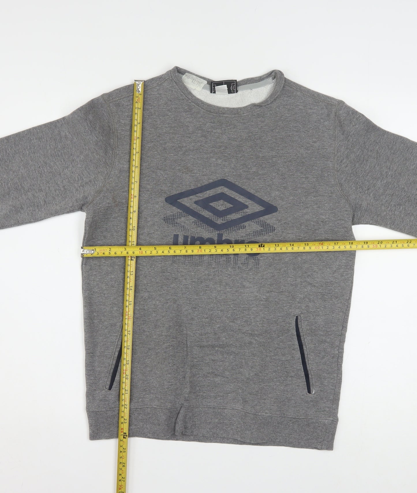 Umbro Men's Grey Crew Neck Pullover Sweatshirt Size S
