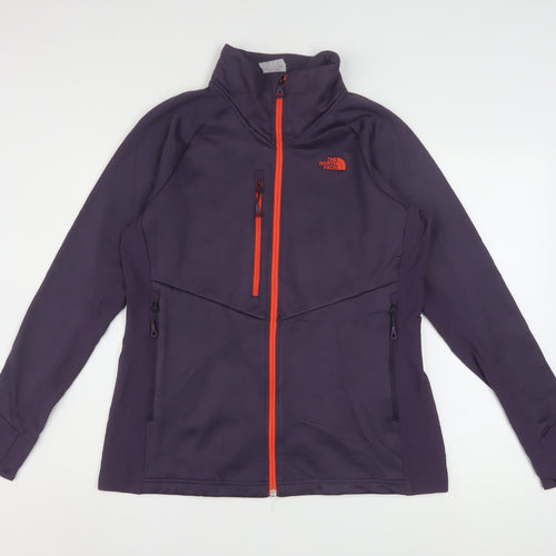 The North Face Womens Purple Soft Shell Full Zip Jacket Size L