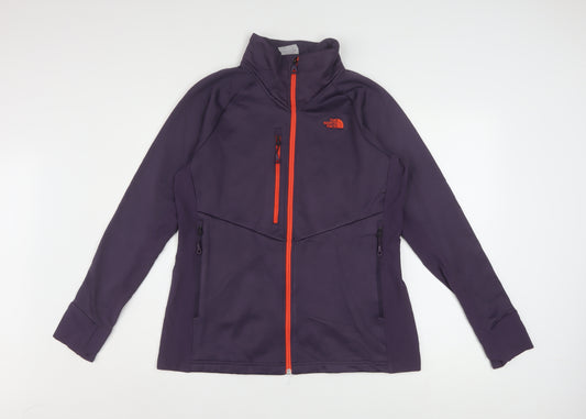 The North Face Womens Purple Soft Shell Full Zip Jacket Size L