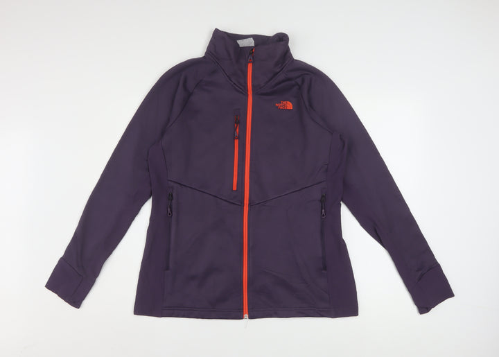 The North Face Womens Purple Soft Shell Full Zip Jacket Size L