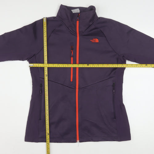 The North Face Womens Purple Soft Shell Full Zip Jacket Size L