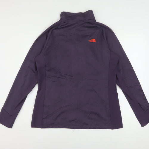 The North Face Womens Purple Soft Shell Full Zip Jacket Size L