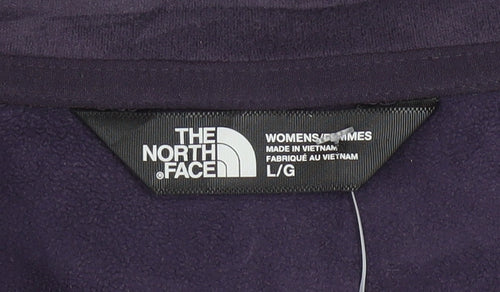 The North Face Womens Purple Soft Shell Full Zip Jacket Size L