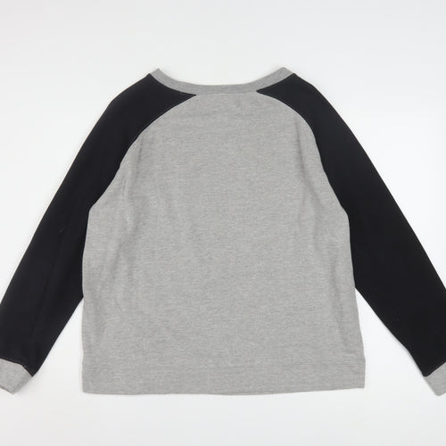 Disney Women’s Grey Black Minnie Mouse Pullover Sweatshirt XL