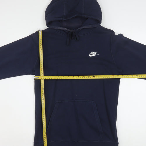 Nike Mens Navy Blue XS Pullover Hoodie Cotton Blend