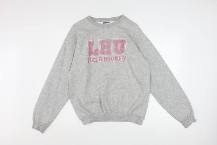 Hanes Men's Grey LHU Field Hockey Graphic Sweatshirt Size S