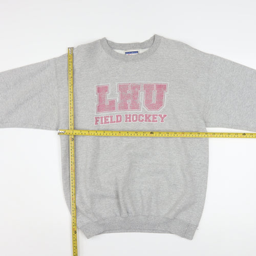 Hanes Men's Grey LHU Field Hockey Graphic Sweatshirt Size S