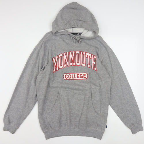 Holloway Men’s Grey Monmouth College Pullover Hoodie Size S