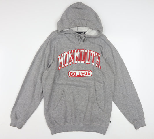 Holloway Men’s Grey Monmouth College Pullover Hoodie Size S