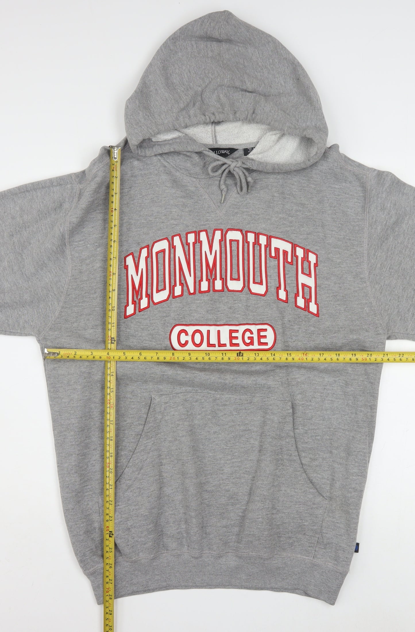 Holloway Men’s Grey Monmouth College Pullover Hoodie Size S