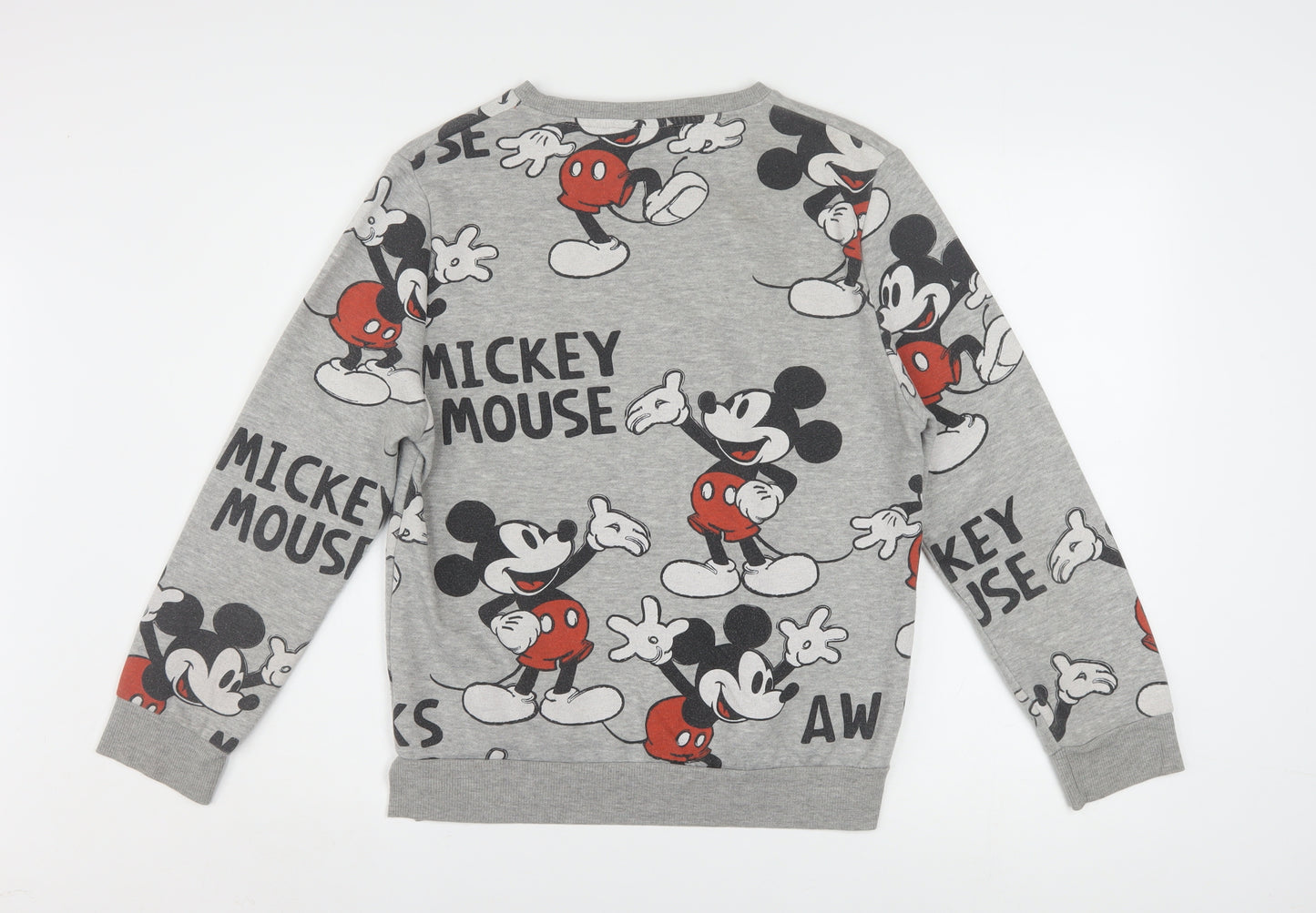 Disney Women’s Grey Mickey Mouse Pullover Sweatshirt XS