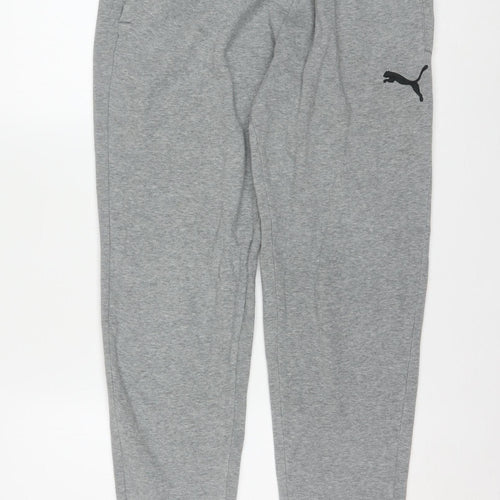 Puma Men's Grey Small Jogger Sweatpants Cotton Blend