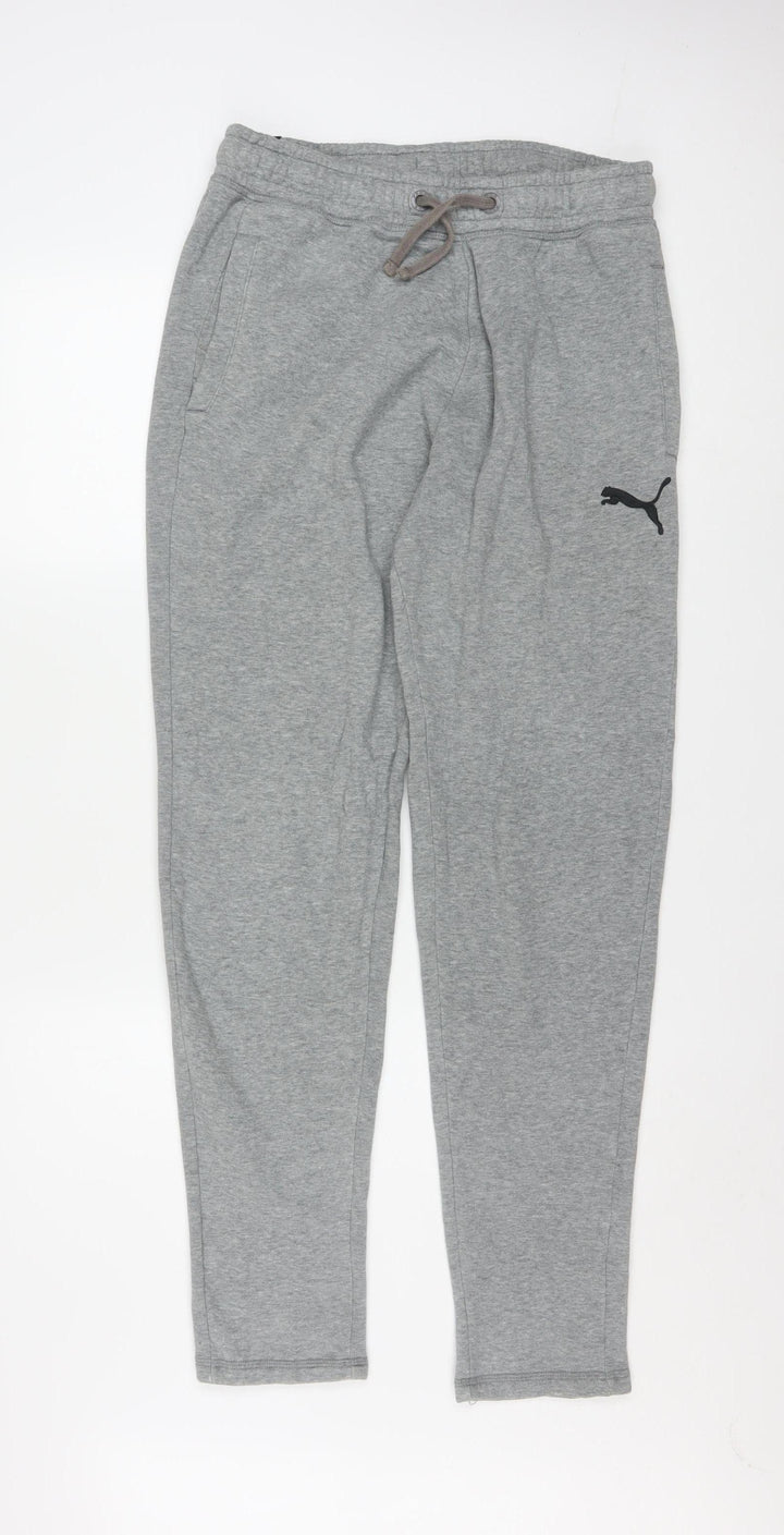 Puma Men's Grey Small Jogger Sweatpants Cotton Blend