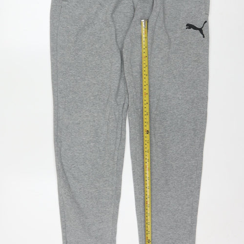 Puma Men's Grey Small Jogger Sweatpants Cotton Blend