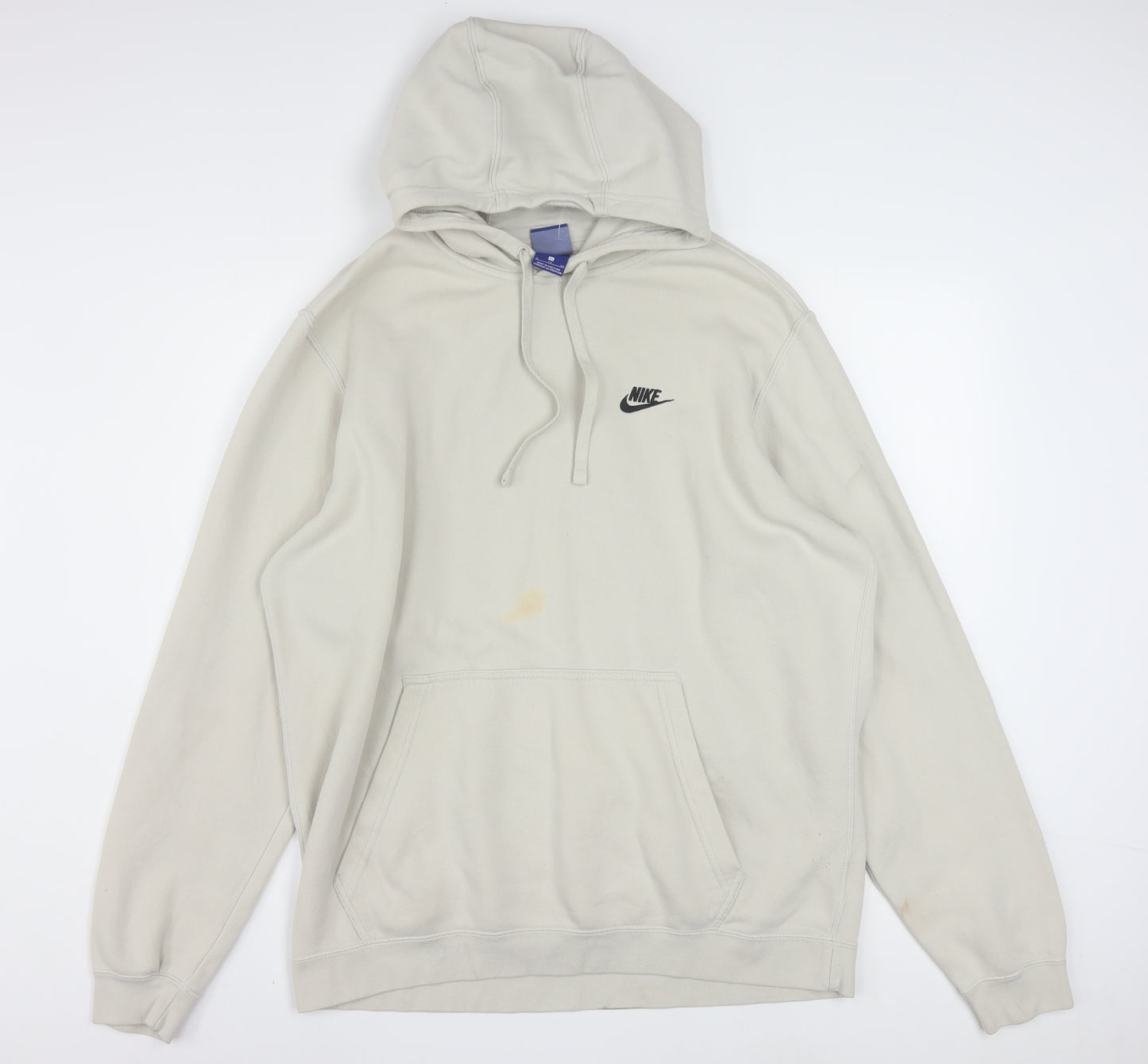 Nike Men’s Beige XL Pullover Fleece Hoodie with Logo
