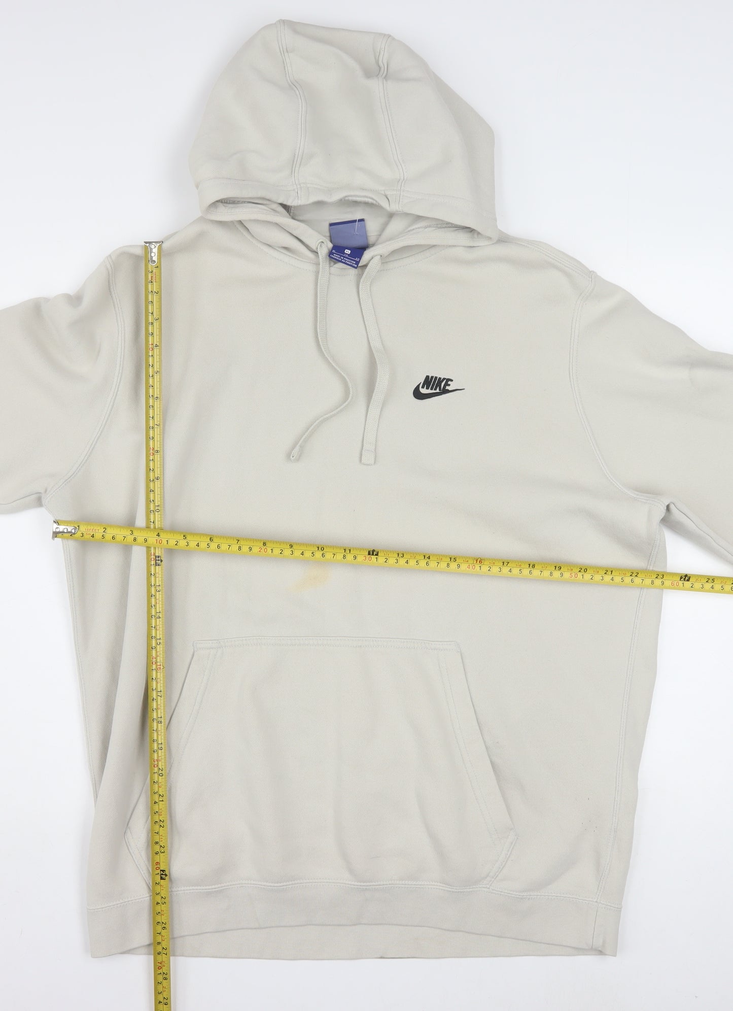 Nike Men’s Beige XL Pullover Fleece Hoodie with Logo