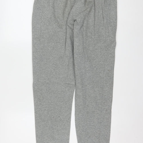 Puma Mens Grey Small Jogger Sweatpants Tapered Fleece Activewear