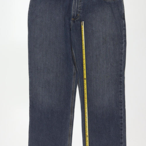 Carhartt Men's Blue Relaxed Fit Straight Leg Jeans 36x30
