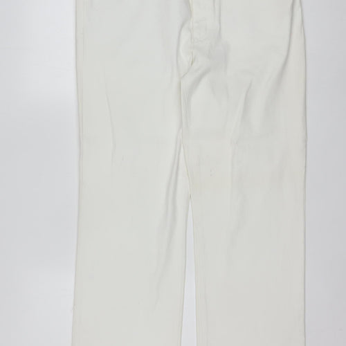 Ralph Lauren LRL Women's White Straight Leg Jeans Size 16 Regular Fit