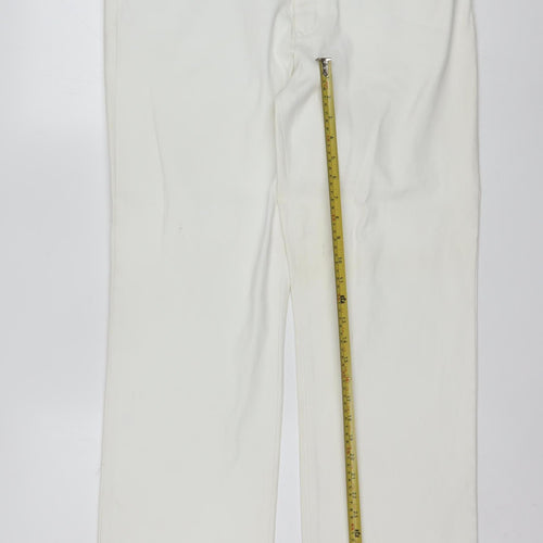 Ralph Lauren LRL Women's White Straight Leg Jeans Size 16 Regular Fit