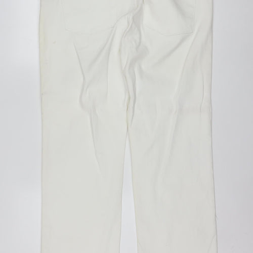 Ralph Lauren LRL Women's White Straight Leg Jeans Size 16 Regular Fit