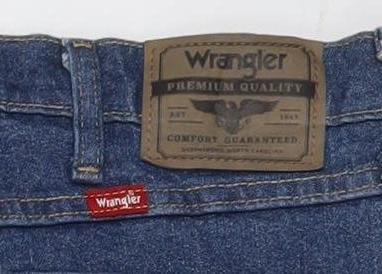 Wrangler Men's Blue Straight Leg Denim Jeans 36x30 Regular Fit