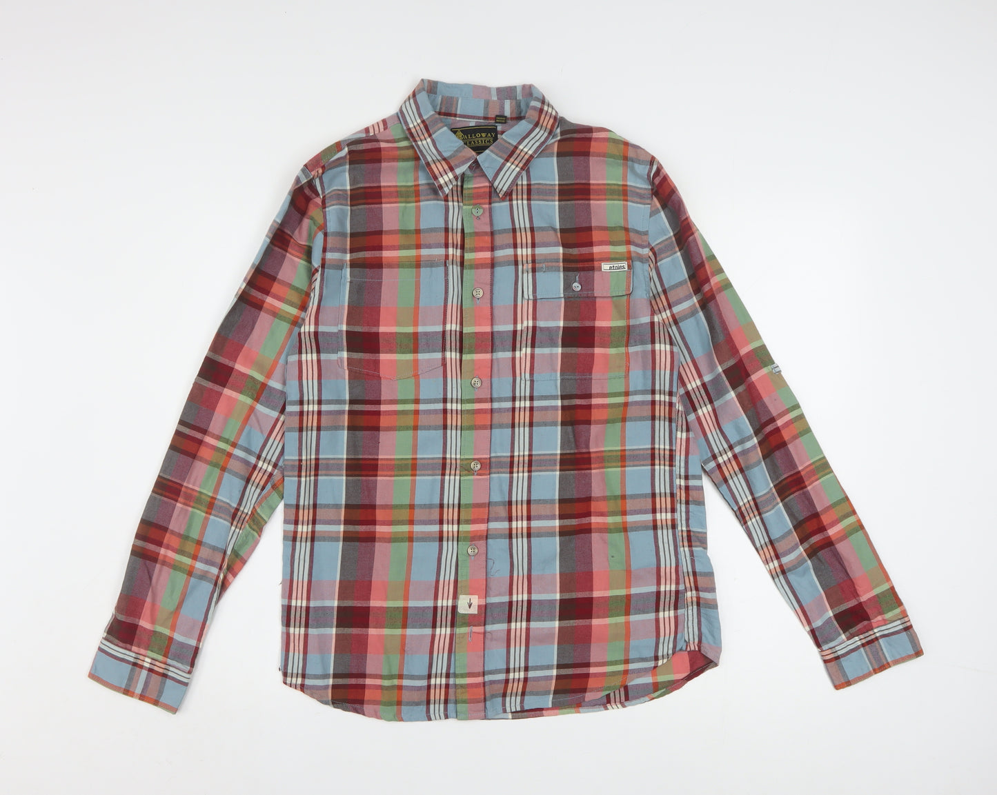 Galloway Classics Men's Multicoloured Check Long Sleeve Button-Up Shirt Size S