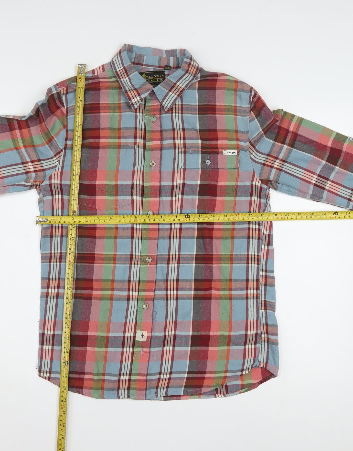Galloway Classics Men's Multicoloured Check Long Sleeve Button-Up Shirt Size S